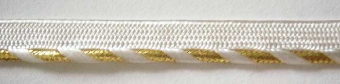 White/Gold 1/8" Piping