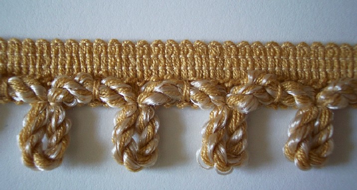 Gold 1/2" Loop Striped Piping