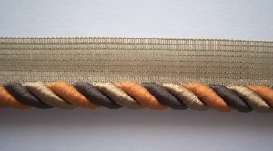 Camel/Brown 3/8" Striped Piping