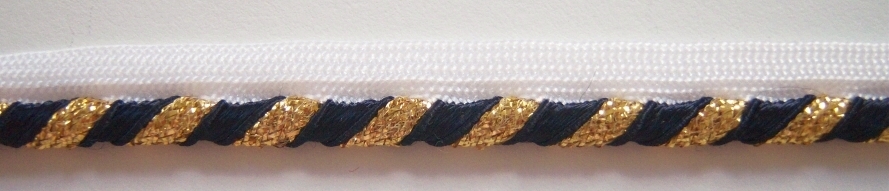 Navy/Gold 1/8" Piping