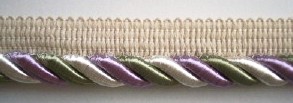 Ivory/Orchid/Sage 3/8" Striped Piping