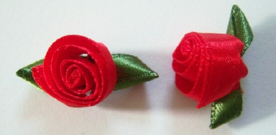 Red Coil Rose/Moss 1 1/4" Loop
