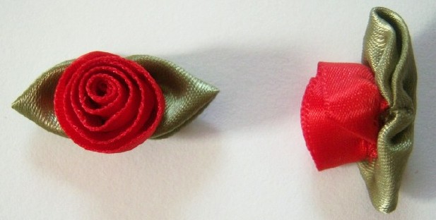 Red Coil Rose/Willow 1 1/4" Loop