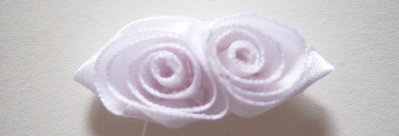 White Double 1 1/2" Coil Roses