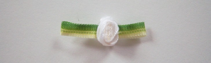 White Satin Rose/Ombre 1" Loop