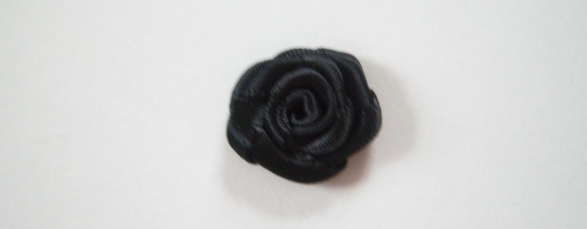 Black Satin 7/8" Rose