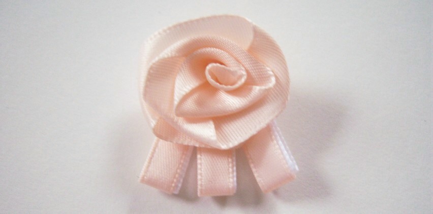 Bisque Rose/ Loops Bow