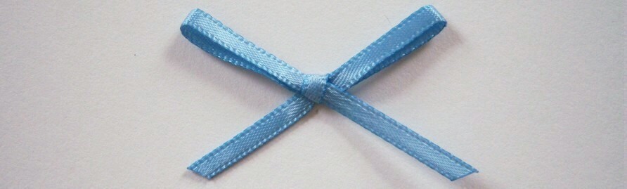 Blue Satin Bow