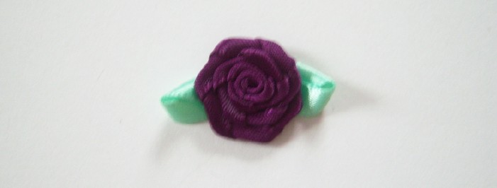 Purple Rose/Mint Satin  1 1/4" Loop