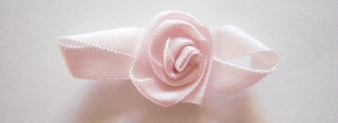 Pale Pink Satin Rose Bow