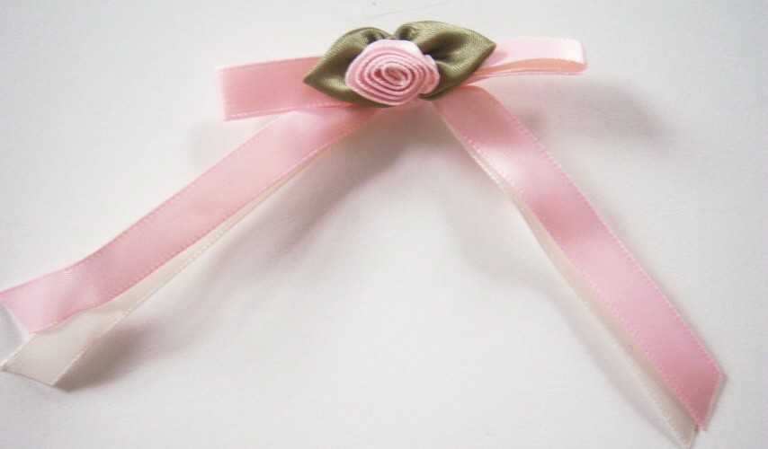 Pink Satin/Rose 2 1/2" x 3" Bow