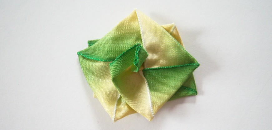 Yellow/Green Taffeta 1 3/8" Bow