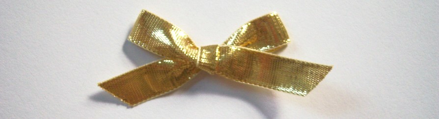 Gold Metallic Ribbon Bow