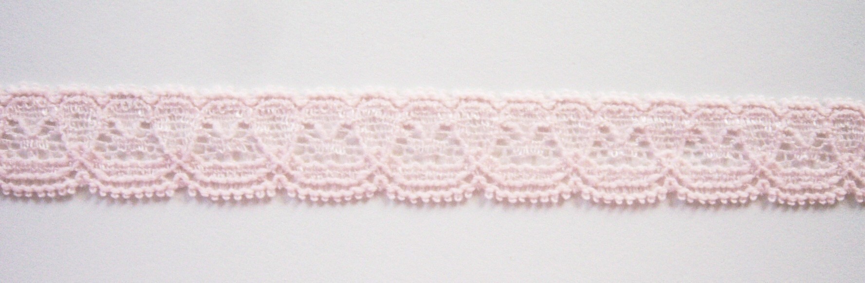 S.S. Pink 5/8" Stretch Lace
