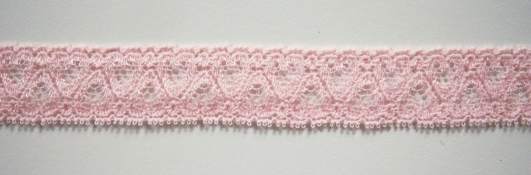S.S. Pink Hearts 3/4" Stretch Lace