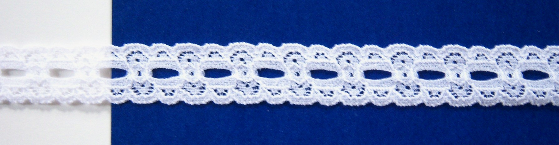 White Entredeux 13/16" Stretch Lace