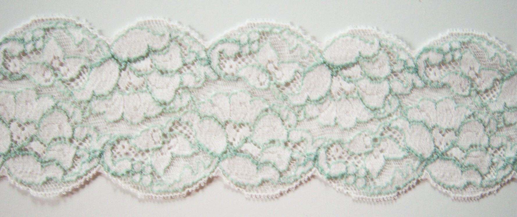 Candlelight/Mint 2 7/8" Stretch Lace