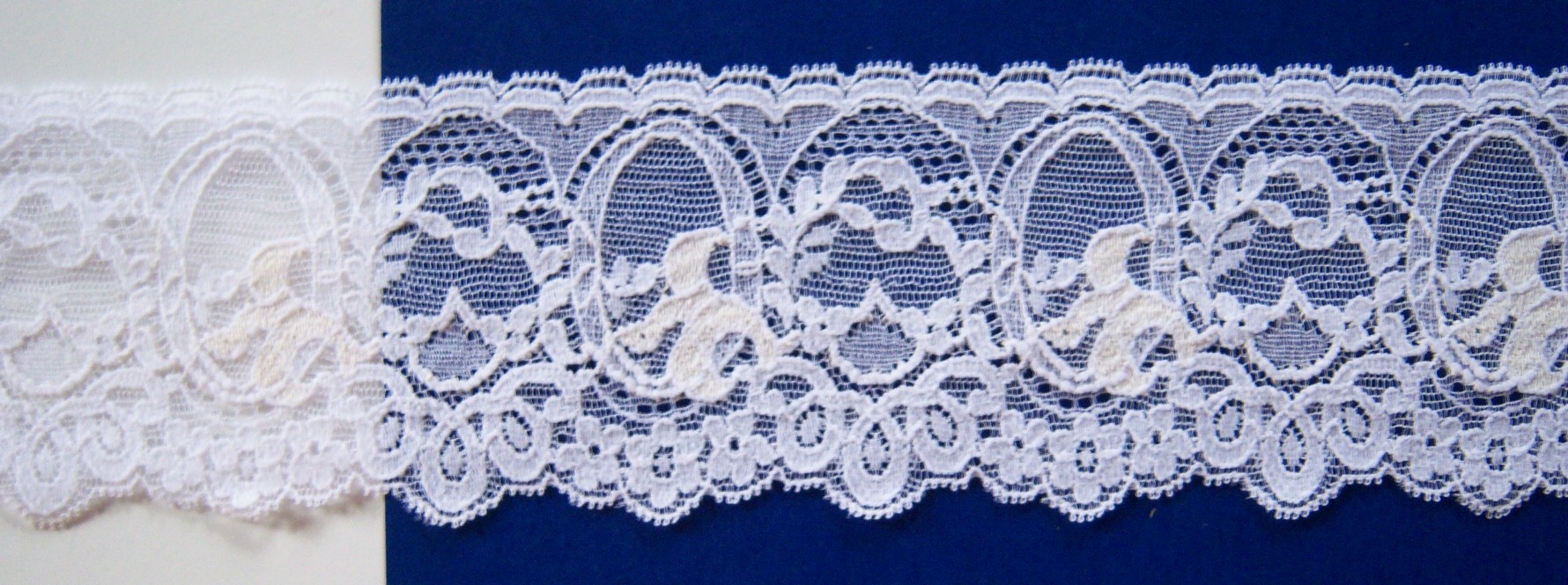 White/Ivory 2 3/4" Stretch Lace