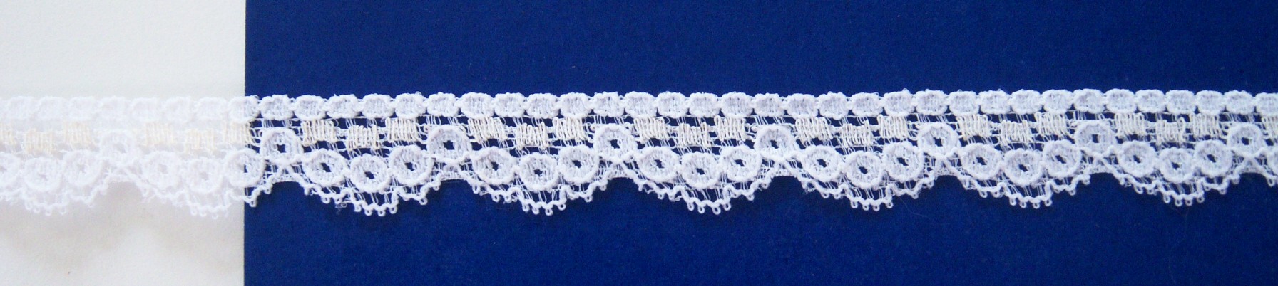 White/Candlelight 5/8" Stretch Lace