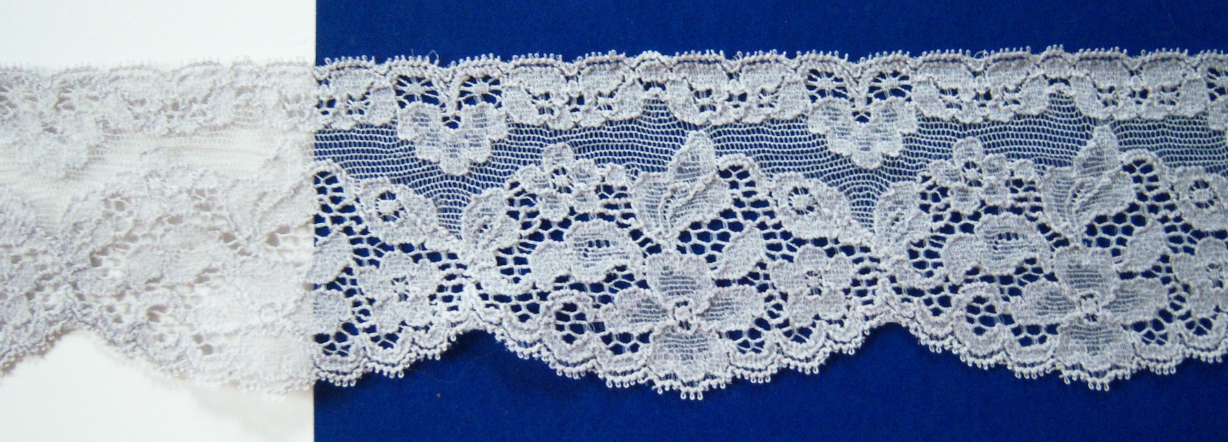 Pewter 2 3/4" Stretch Lace