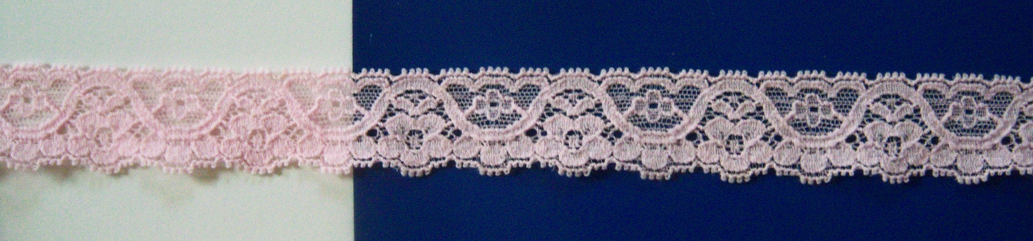 Pink 1" Stretch Lace