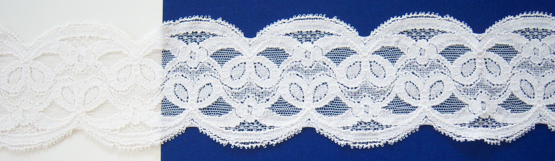Star White 2 1/2" Stretch Lace