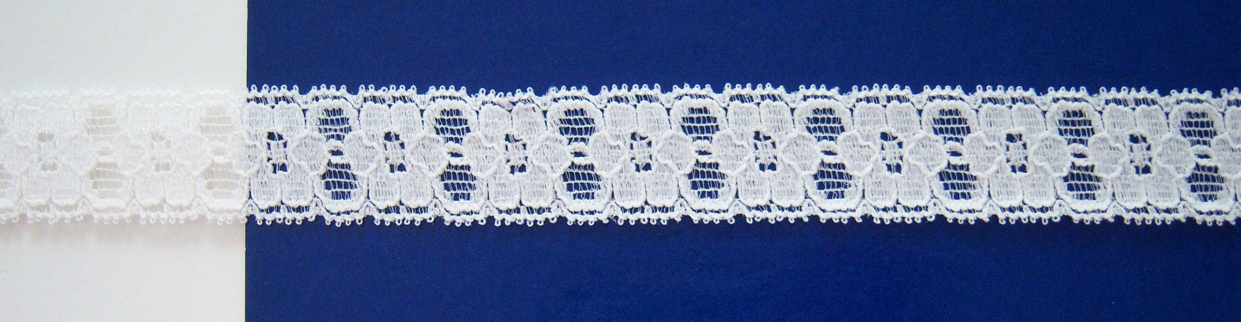 Star White 7/8" Stretch Lace