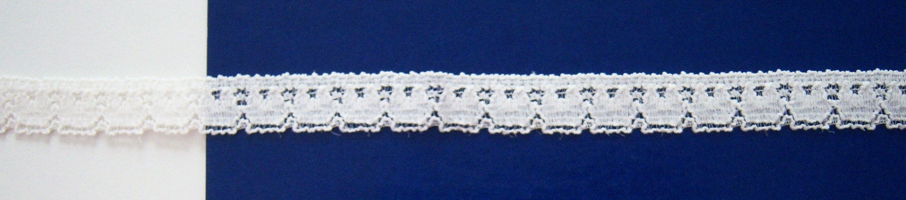 Off White 1/2" Stretch Lace