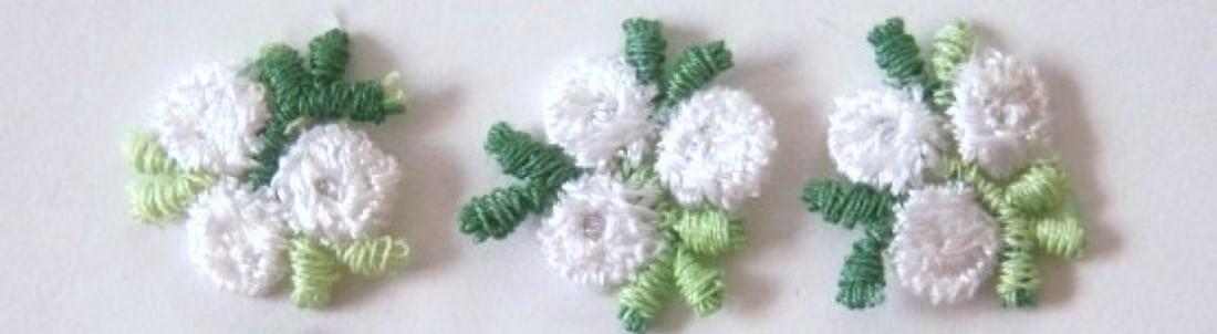 White 3/4" Flower