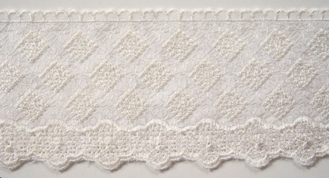 White 3 3/8" Nylon Lace