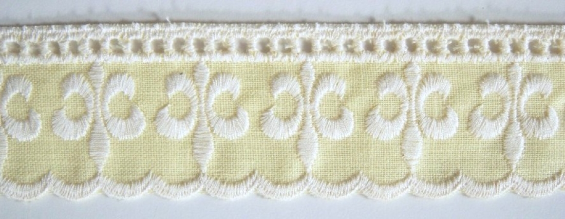Maize Fleur de Lis Embroidered Linen