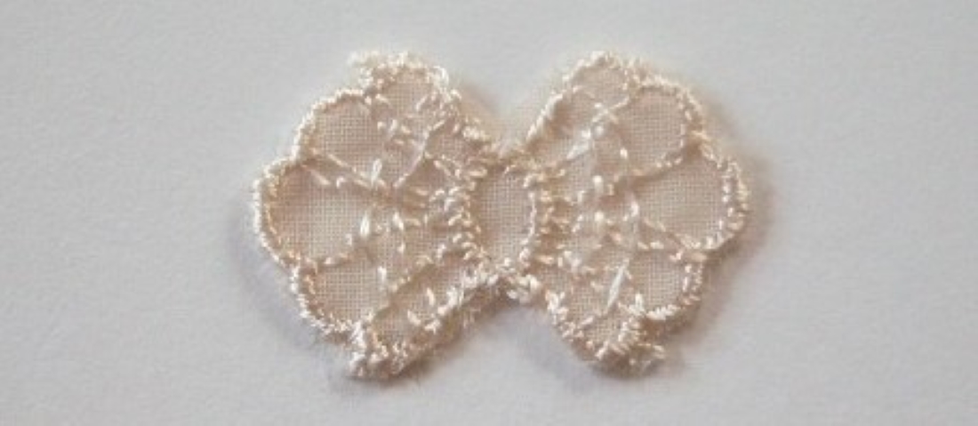 Natural Embroidered 1 1/4" Applique