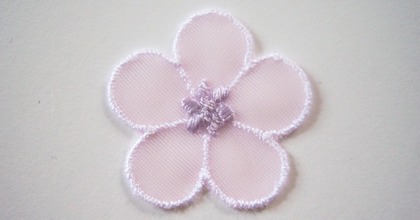 Pink/Orchid 1 1/2" Embroidered Applique