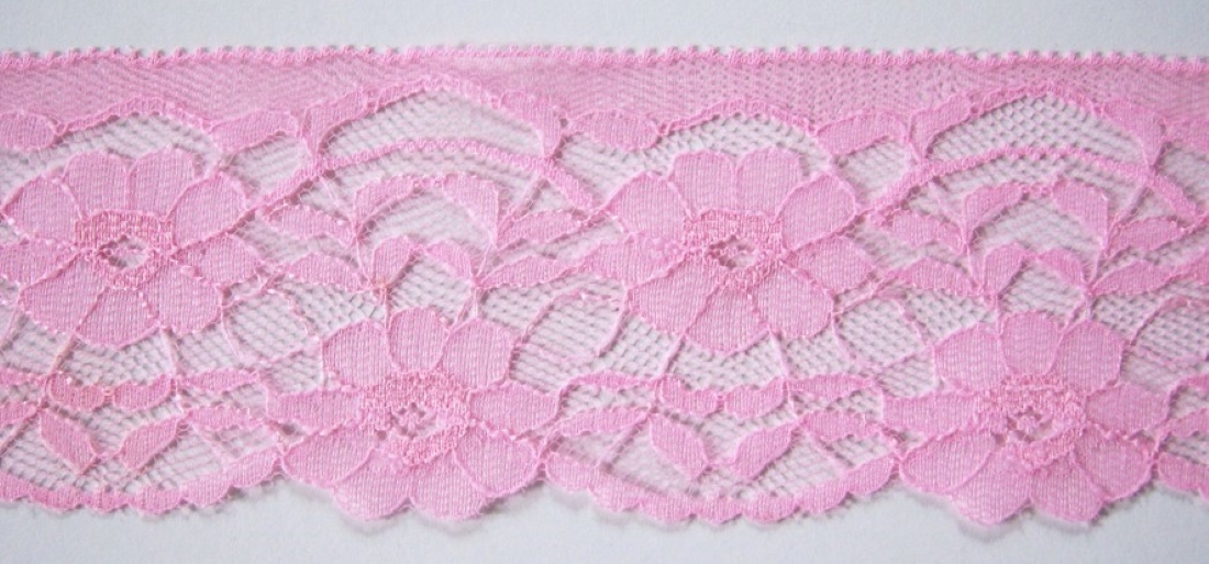 Bright Pink 2 5/8" Nylon Lace
