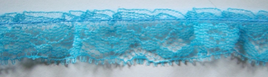 Aqua 3/4" Ruffled Lace
