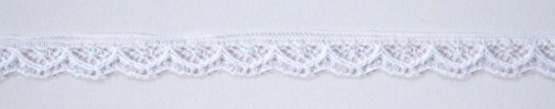 White 3/8" Iridescent Lace