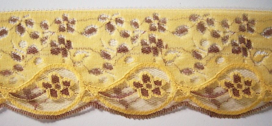 Yellow/Brown 3 3/8" Firm Lace