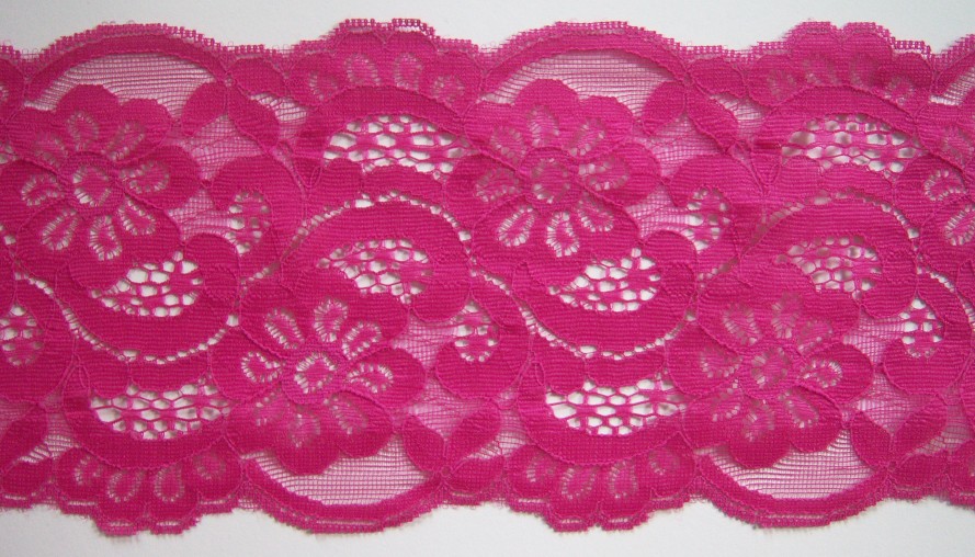 Rasberry 4 1/2" Nylon Lace