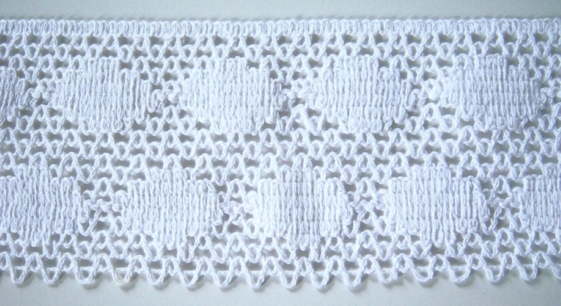White 4" Cotton Cluny Lace