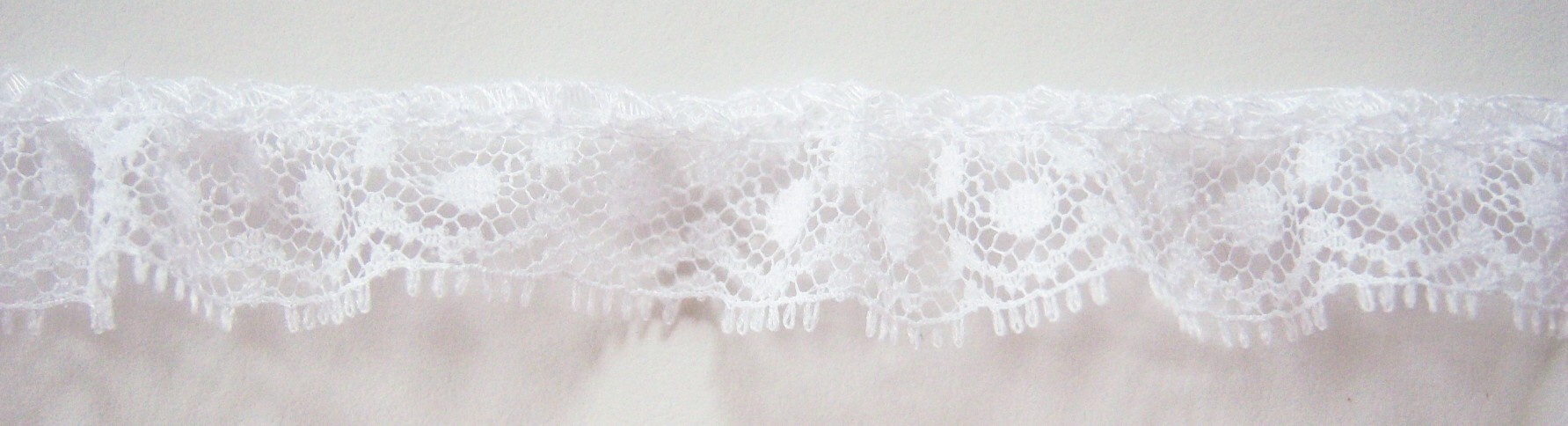 White 3/4" Ruffled Lace