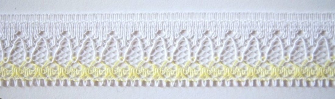 White/Yellow 3/4" Lace