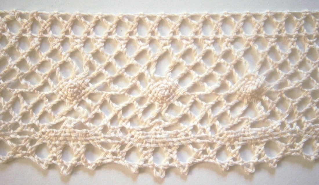 Natural 3" Cotton Cluny Lace