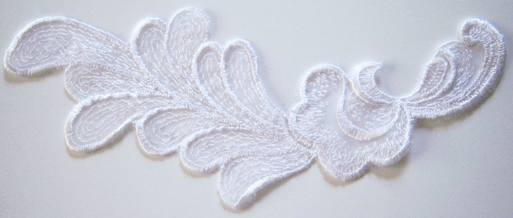 White Embroidered Organza Applique