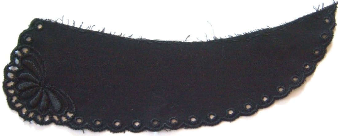 Black Embroidered Applique