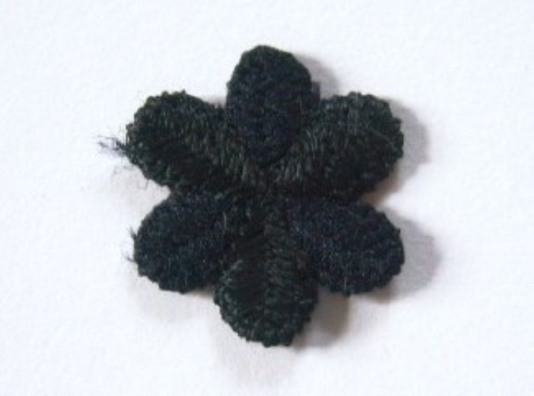 Black Flower Venise Lace Applique