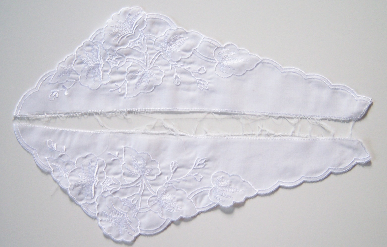 White Embroidered Collar Pair