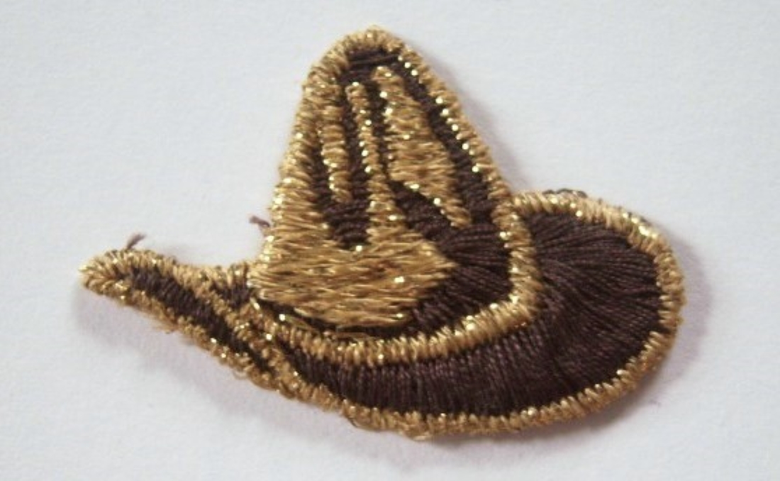 Gold/Brown Cowboy Hat Applique