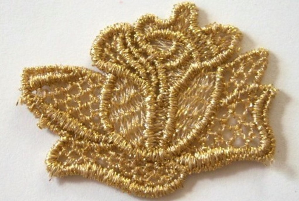 Gold Metallic Venise Sew On Applique
