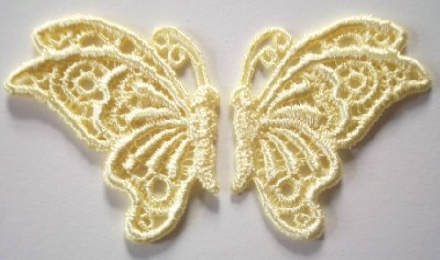 Yellow Butterfly Venice Lace Pair
