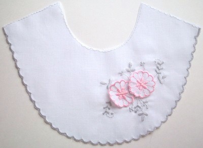 White/Grey/Pink Embroidered Yoke
